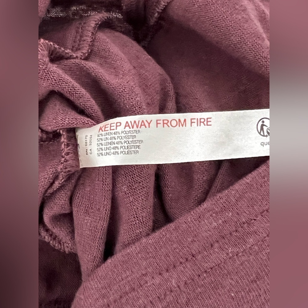 Free People ANDI Open Back Linen Blend Romper Playsuit Purple Mauve Extra Small - Picture 8 of 11